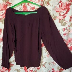 LOFT Deep Purple Women's Blouse Large